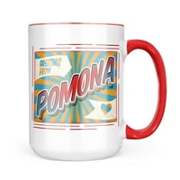 Необразие поздрави от Помона, винтидж подарък за чаша за пощенски картички за любители на чай за кафе