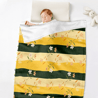 Цветни цветя райета одеяло с калъф за възглавница за лег