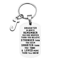 Ключови вериги на Lroplie към дъщеря ми никога не забравяйте, обичам ви коледни орнаменти букви ключодържатели
