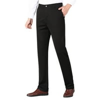 Aherbiu плюс размер официални панталони за мъже прав крак молив панталони бизнес работни панталони със солиден цвят