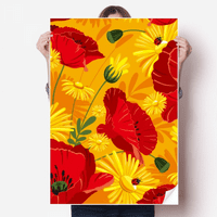 Платно цветя боядисване на царевичен стикер Декорация плакат за игра на тапет
