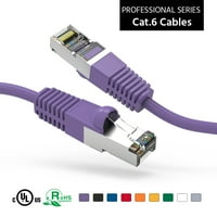 10 фута котешка екрана Ethernet Network Booted Cable Purple, Pack