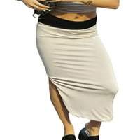 Coduop жени без ръкави без рамо на тялото Corset Tube Top Top High Toist Split Long Streetwear Streetwear