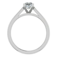 Диамантени годежни пръстени за жени GIA сертифицирана принцеса пасианс диамантен пръстен 18k бяло злато 0. Карат