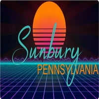 Sunbury Pennsylvania Vinyl Decal Stiker Retro Neon Design