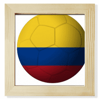 Колумбия Национален флаг Футболен футболен квадрат на рамката за картина Стен на плот Дисплей