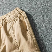 Товарни панталони за мъже за мъже за жените ежедневни летни мъжки мулти джоба с цип кокошка мъжки товарни панталони на открито панталони панталони Панталони Мъжки панталони Khaki XL