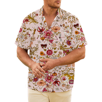 Риза за цветя с къс ръкав за мъже 3D отпечатана плажна почивка, дете-160,09