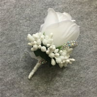 Farfi Fashion Silk Rose Flower Corsage Boutonniere Wedding Bridal Party Decoration
