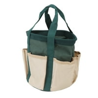Градински инструменти чанта за кофа, кръгли градински инструменти чанти за джобове Oxford Cloth Gardening Инструмент за съхранение Тота