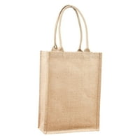 Rosarivae burlap тотална чанта за пазаруване торбичка за съхранение на чанта за свободното време преносима чанта за ежедневна употреба