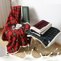 Sofullue дебел термичен диван за хвърляне на одеяла мека шотландска карирана дивана декоративно одеяло