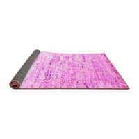 Ahgly Company Indoor Square Abstract Pink Contemporary Area Rugs, 4 'квадрат