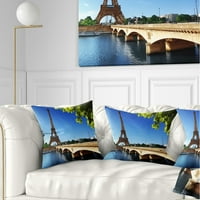 Art DesignArt 'Bridge to Paris Paris Aiffel Towerparis' Cityscape Throw Plow.
