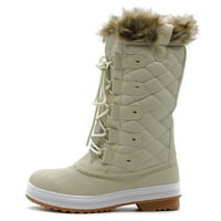 Ollio женски обувки дантела ватирана козина снежни ботуши twb5126