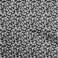 Oneoone Viscose Jersey Black Fabric Floral Sewing Craft Projects Fabric щампи по двор