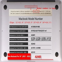 Kaishek Защитен калъф Твърд капак Съвместим MacBook Pro S с XDR дисплей и Touch ID Тип C + Черна клавиатура Модел на капака: A M2 a