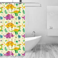 Fuladture душ завеси карикатура сладък динозаври за печат декорация завеса с куки водоустойчиви завеси за домашен хотел баня