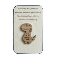 Персонализирана джобна прегръдка за животни дървени жетони Деня на благодарността Подарък за подарък за Деня на майката