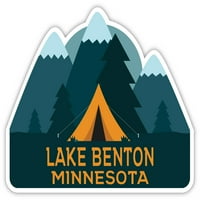 Езерото Бентън Минесота Сувенирен хладилник Магнит къмпинг дизайн на палатка