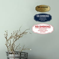 Знаци bylita викторианска без пушене, определена зона за пушене извън ABS пластмаса
