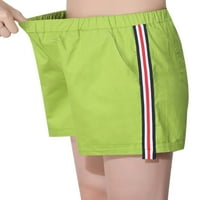 Женски спортни тиражи йога памучни шорти фланелки къси панталони ежедневни джобове горещи къси панталони