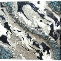 Great Art Now Blue Silver Marble II от Lee C, Canvas Wall Art, 18W 18h