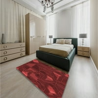 Ahgly Company Indoor Square Love Love Red Area Rugs, 7 'квадрат