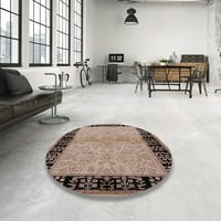 Ahgly Company Machine Pashable Indoor Rectangle Industrial Modern Dark Salmon Pink Area Rugs, 2 '5'