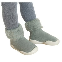 Leey-World Thddler Shoes Soks Socks Slipper Baby Girls Kids Solid Knit Contocking Soft Tog