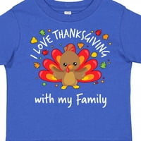 Мастически обичам Деня на благодарността с моето семейно-хулично подарък за пуйка малко дете или тениска за момиче