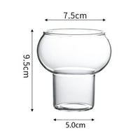 Домакинска чаша за кафене с форма на многократна употреба прозрачна стъклена изделия чаша чаши за пиене на сок десерт коктейл дом