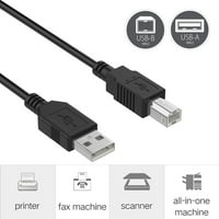 6.6ft USB кабелен кабел за HP PSC Pro P1102W принтер