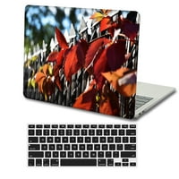Kaishek Hard Shell, съвместим с MacBook Pro 13 + Black Keyboard Cover Model A или A1425, без CD-ROM USB-C Plants Series 0141
