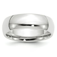 Солиден 14k бял златен комфорт приспособява класически пръстен за сватбена лента