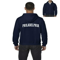 Arti - Мъжки суичър с пълен цип пуловер, до мъже с размер 5XL - Филаделфия Пенсилвания