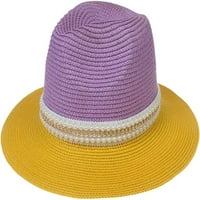 Dabuliu жени лейди слама слънце шапка широка кратка панама федера шапка шик перлена група каубойска шапка удобни плажни шапки за пътуване на открито