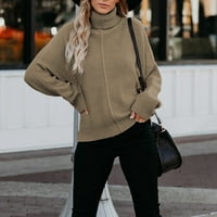 Durtebeua дамски пуловер върхове от твърд цвят дълъг ръкав пуловер пуловер