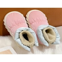 Daeful дами зимна обувка fau fur togl booties приплъзване на снежни ботуши ежедневни дишащи глезени ботуши на открито обувки розово 5.5