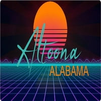 Altoona Alabama винил стикер стикер ретро неонов дизайн
