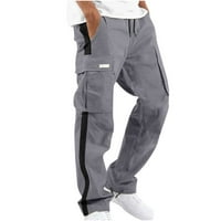 Cllios Мъжки товарни панталони Големи и високи ежедневни панталони на открито туристически панталони Lounge Jogger Cargo Pants Мулти джобове