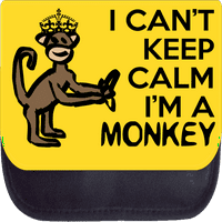 Не мога да запазя спокойствие, аз съм маймуна - черен училищен пратеник и чанта с молив
