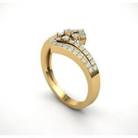 Истински 2carat кръгла изрязана диамантена пружина Годишнина Фантастичен пръстен Твърд булчински твърд 18K злато FG VS2