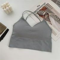Hirigin Women's Fashion Solid Color V-Neck Leck без гръб на суспендер салони сутиени