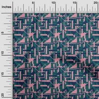 OneOone Cotton Flat Fabric Square & Triangle Geometric Print Fabric по двор широк