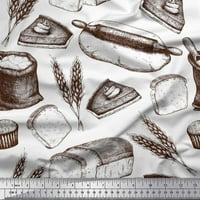 Soimoi памучен памучен плат за плат, подвижен щифт, пшеница и сандвич хляб за печат от печат до двора