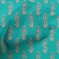 OneOone Cotton Poplin Fabric Floral & Paisley Block Print Шиеща тъкан Bty Wide