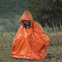 Метър авариен дъжд пончо термично одеяло пончо метеорологично доказателство за оцеляване на открито къмпинг съоръжения