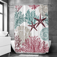 Ретро океанска тъкан Измива се полиестер душ завеси за декор за баня с аксесоари водоустойчиви завеси за душ