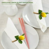 Симулация на лимоново растение салфетка пръстен плодова храна за копаене на хотел модел стая салфетка пръстен салфетка за катастрофа парти